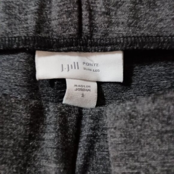 J. Jill Ponte Slim Leg Pants Gray Women’s Size S Stretch Comfort Trousers - Picture 3 of 8
